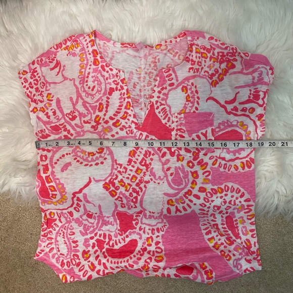 Lilly Pulitzer Duval Truck In Love Top size S - Picture 8 of 9